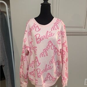 Barbie Pink Script Logo Pullover